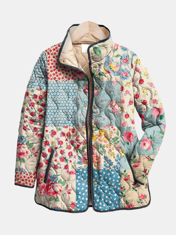 Zarae – Charming Floral Quilted Jacket for Women