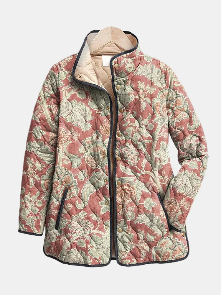 Naya – Vintage Floral Casual Quilted Jacket