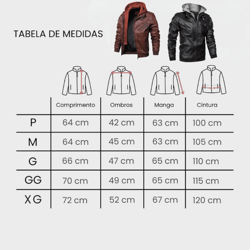 Lorenzo – Leather Jacket with Removable Hood