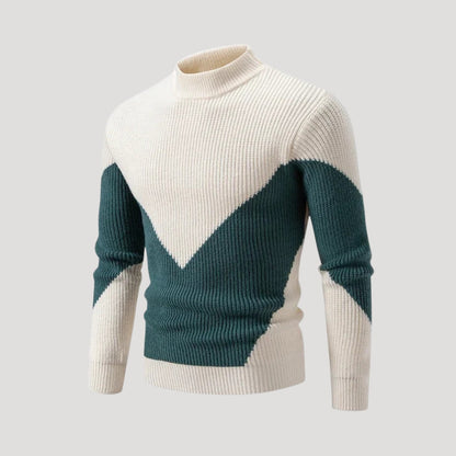 Adrianos – Knit Pullover Mock Neck Sweater