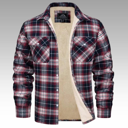 Truffle – Checked Trucker Jacket with Fleece Lining