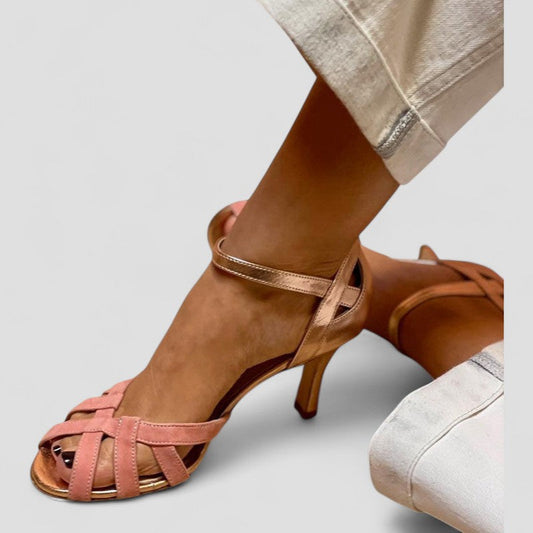 Calista – Kitten Heels with Open Toe