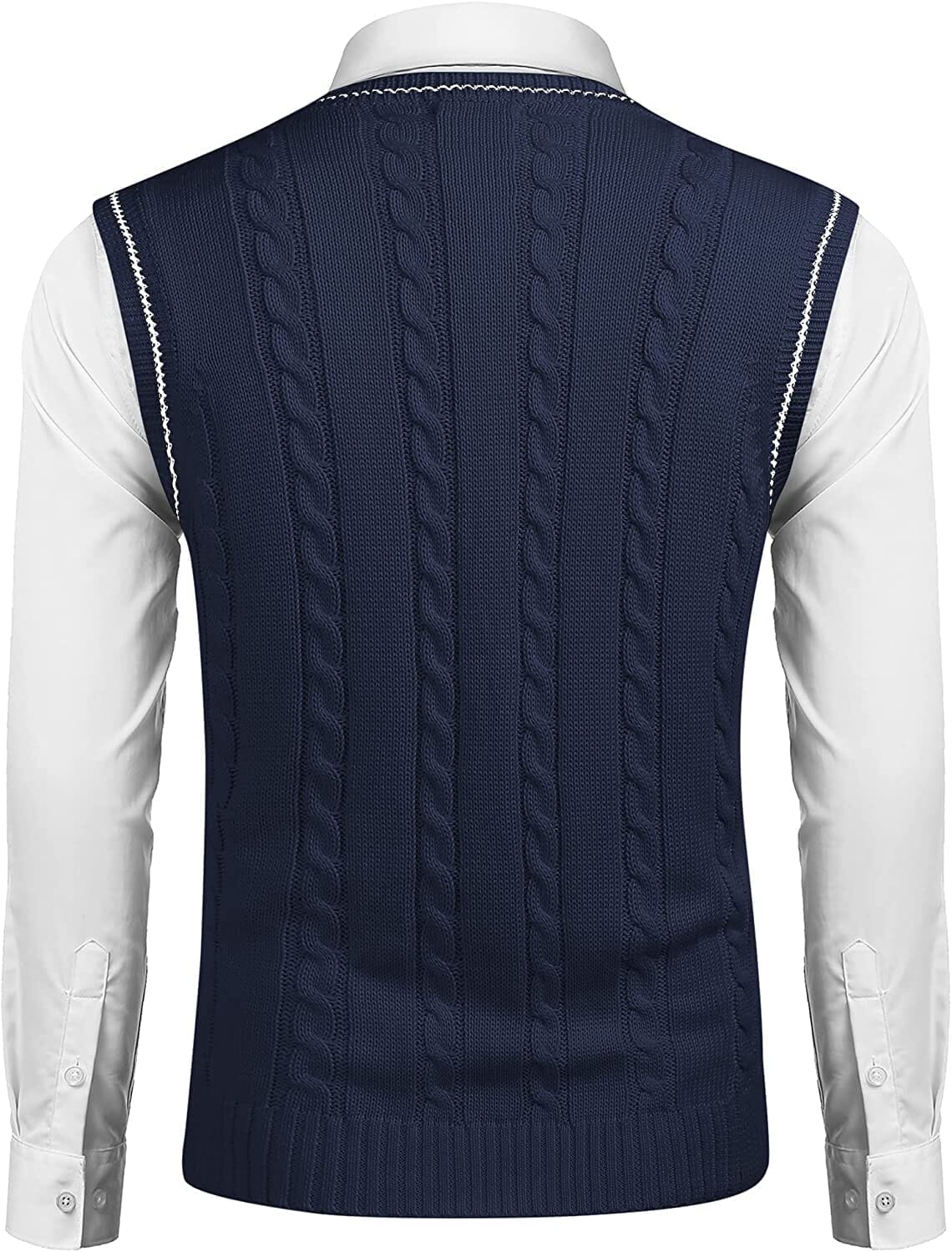 Julian – V-Neck Sleeveless Knitted Pullover Vest Sweater