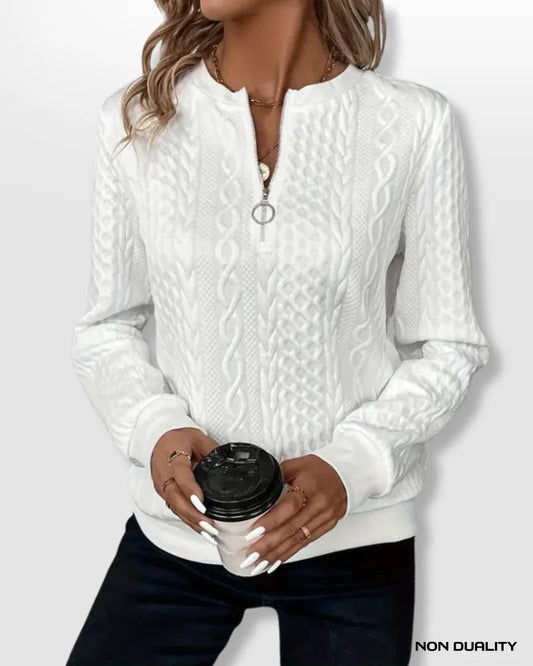 Raina – Zip-Up Sweater