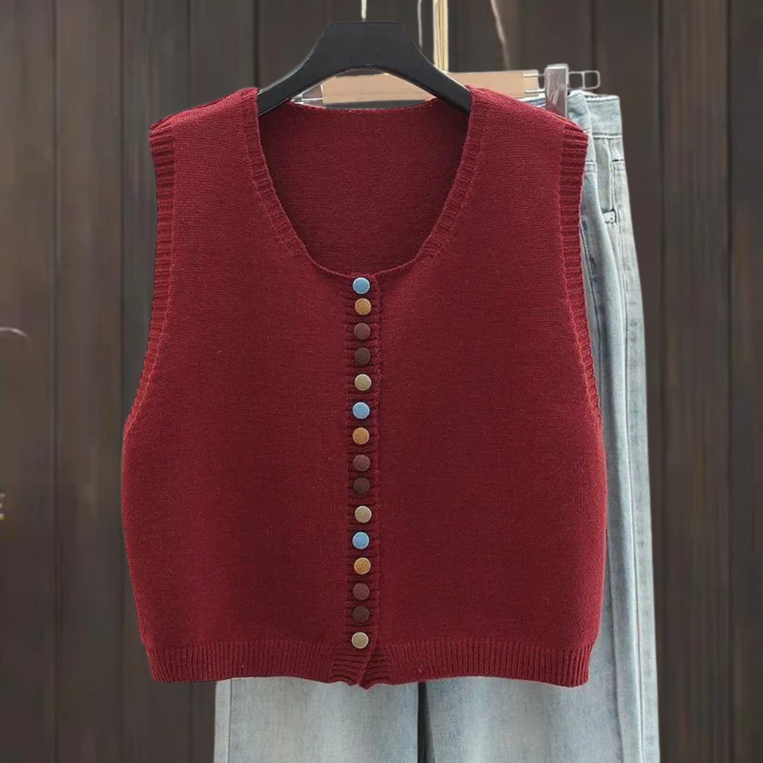 THE MARIBEL | COLOR-BUTTON VEST