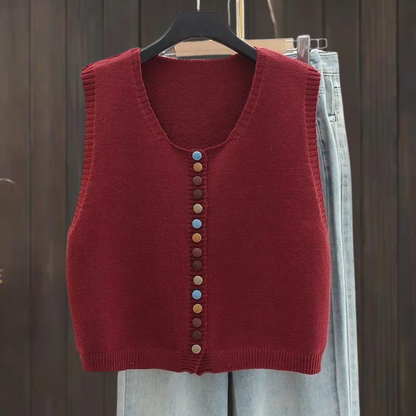 THE MARIBEL | COLOR-BUTTON VEST