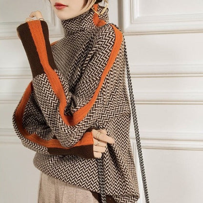 Harley – Suéter de Cuello Alto con Rayas Bold