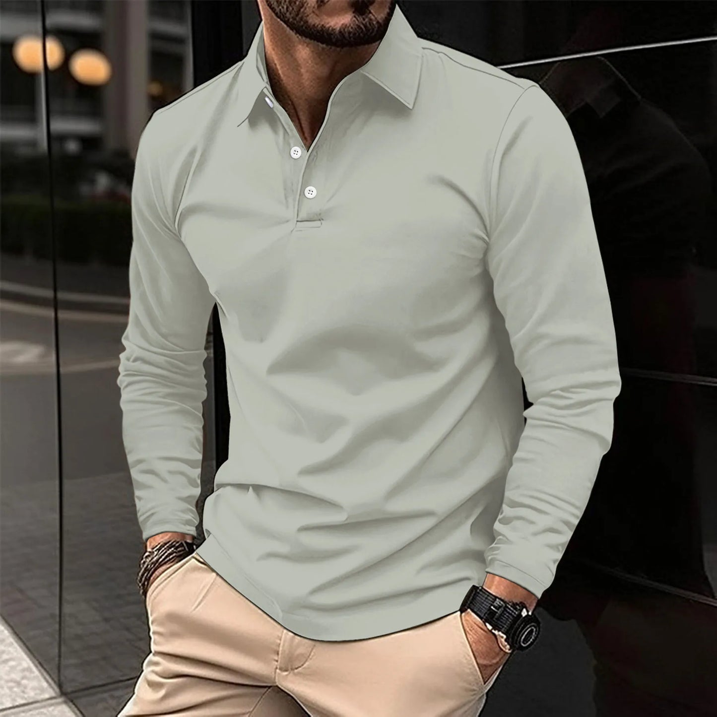 Easton – Casual Long-Sleeved Polo