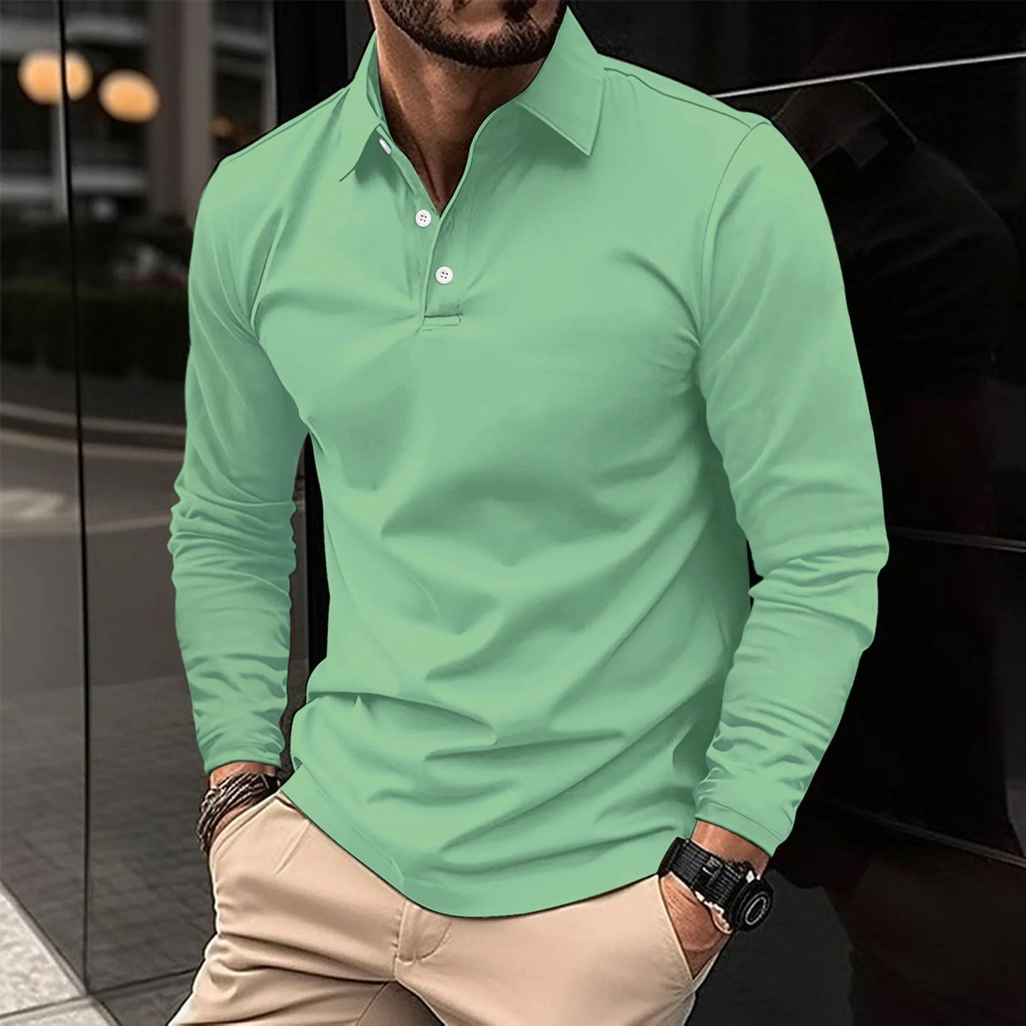 Easton – Casual Long-Sleeved Polo