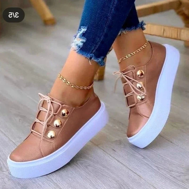 Serena – Orthopedic Round Toe Platform Sneakers