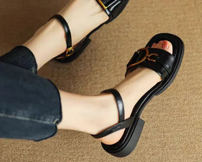 Amara – Buckled Flat Sandals