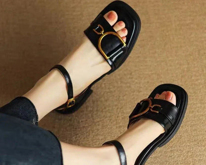 Amara – Buckled Flat Sandals