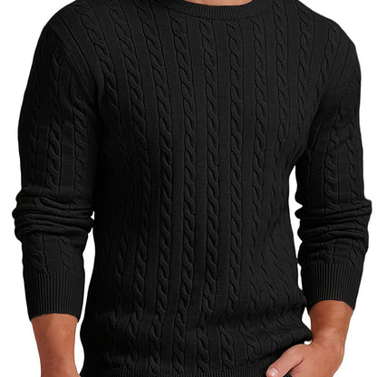 Maximilian – Crew Neck Cable Knit Sweater
