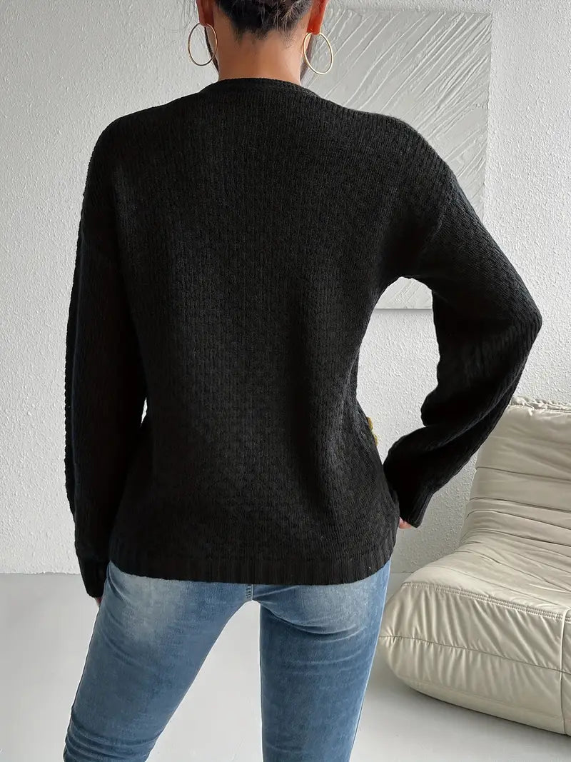 Ann | Floral Print Knitted Open Front Cardigan