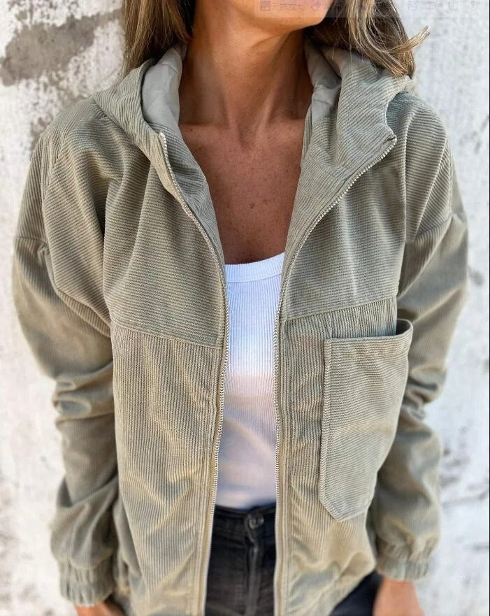 Ella – Corduroy Hooded Jacket